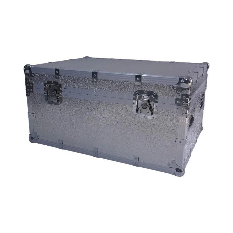 Heavy Equipment Logo - Silver Aluminum Alloy Flight Case Large