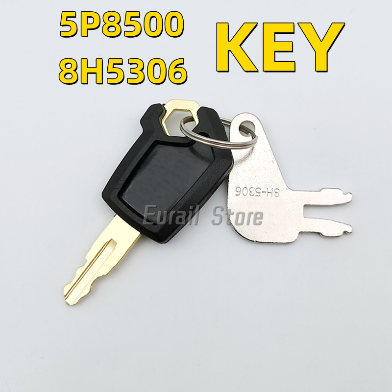 Heavy Equipment Logo - 5P8500 + 8H5306 Ignition key and