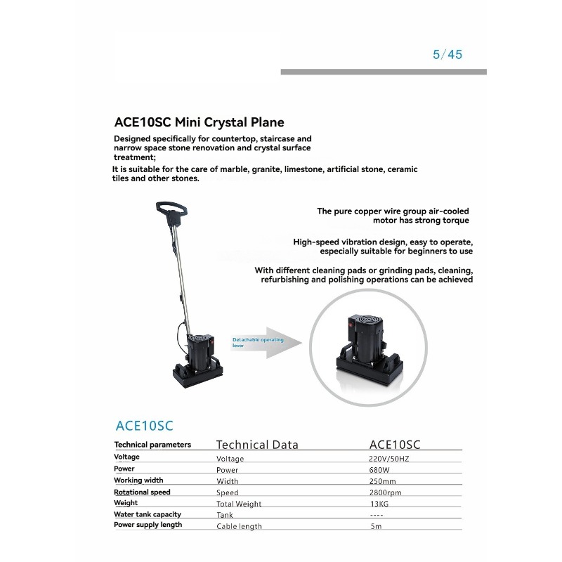 Floor Grinding Machine - 220V Floor Cleaning and Polishing Machine