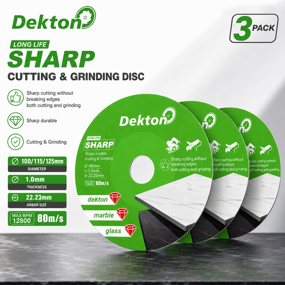 Brick Cutting Saw - Diamond Cutting Disc 100-125mm x22.23mm for