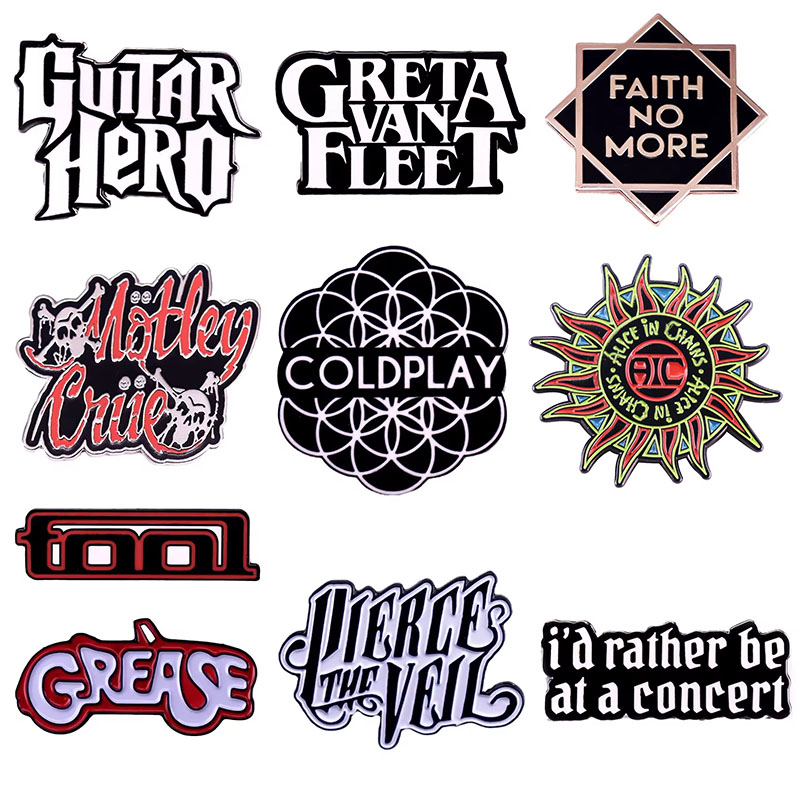 Music Logo Brooch Classic 80s  - Heavy Equipment Logo review and price