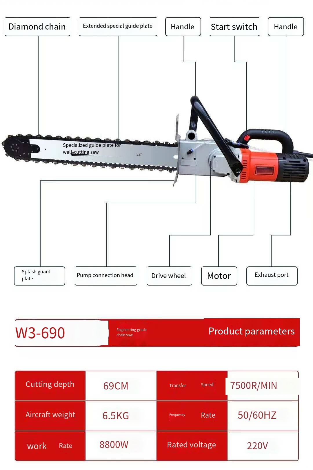 W3-690 New Technology Wet Tile - Brick Cutting Saw review and price