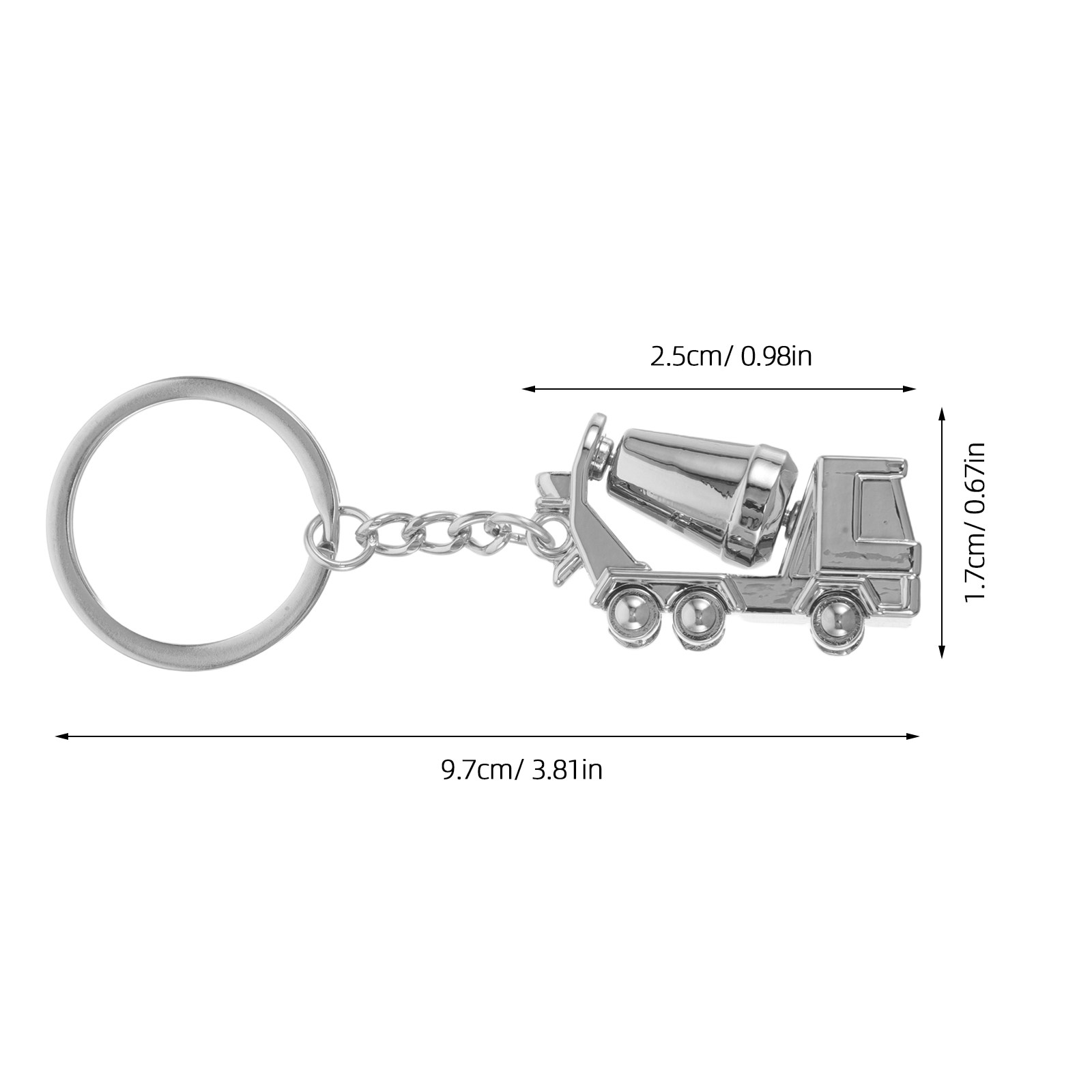 Alloy Mixer Truck Keychain 3D  - Heavy Equipment Mixer review and price
