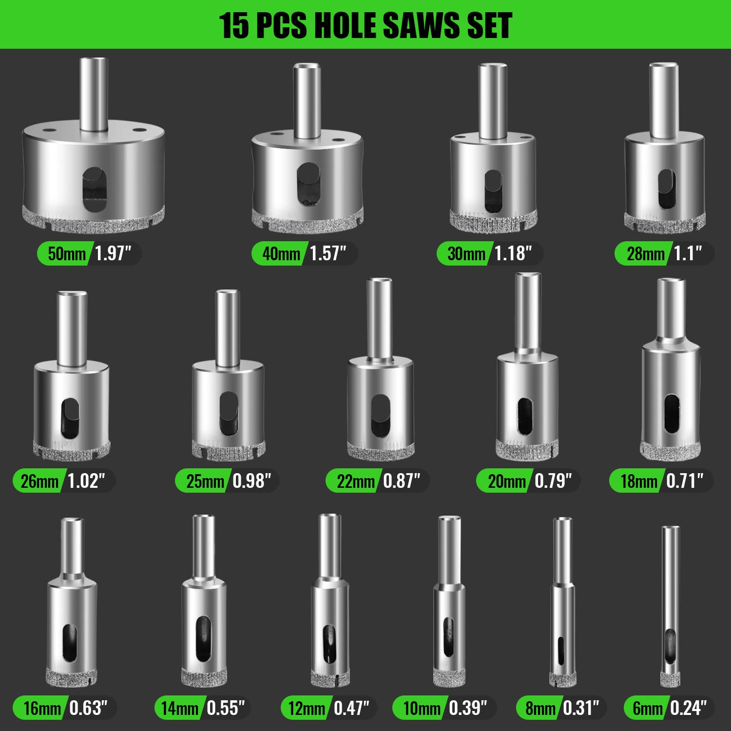 17Pcs Diamond Tile Drill Bits  - Brick Cutting Saw review and price